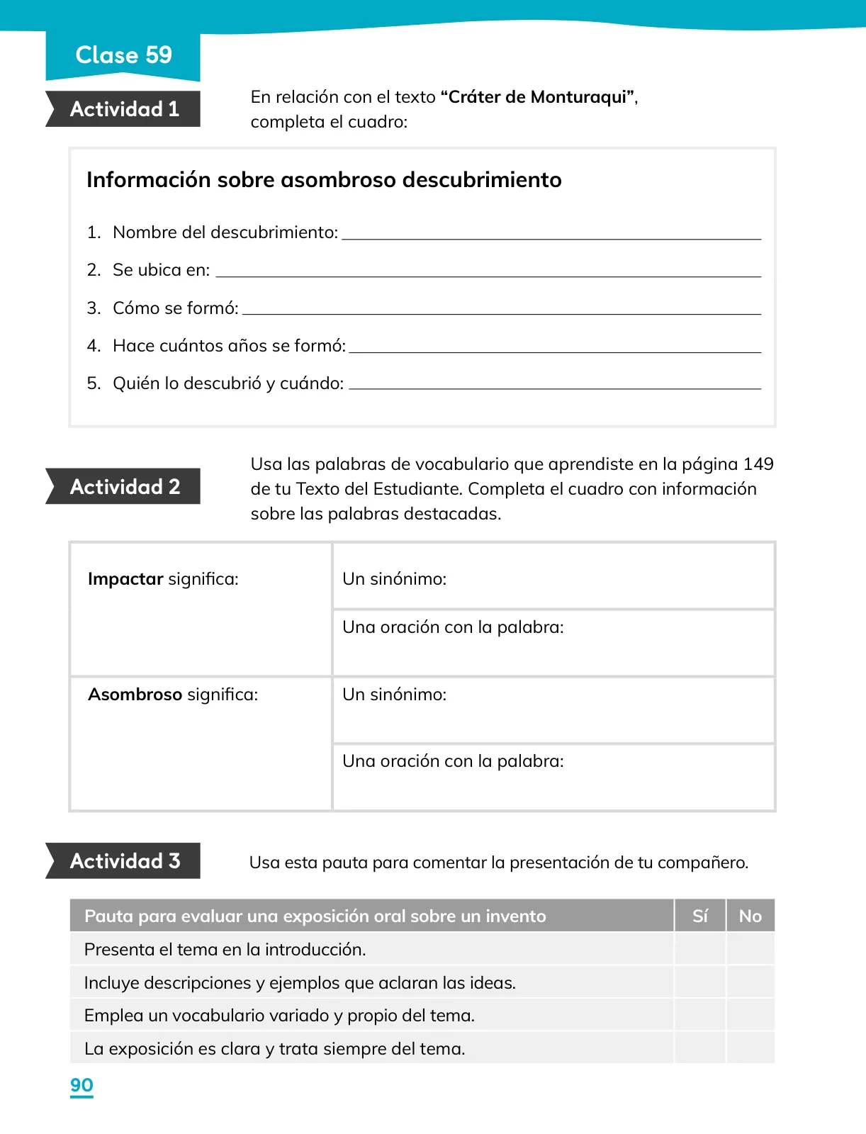 Página 92 de Lenguaje y Comunicación – Tercero Básico | Texto del Estudiante MINEDUC – Descargar PDF · 2024