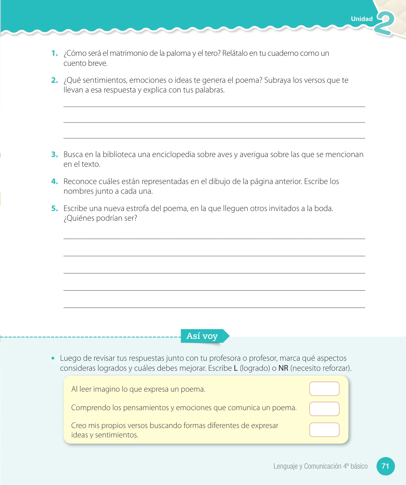 Página 73 de Lenguaje y Comunicación – Cuarto Básico | Texto del Estudiante MINEDUC – Descargar PDF · 2024