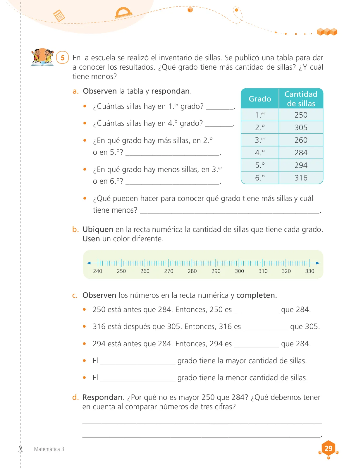 Página 31 de Matemática 3 : cuaderno de trabajo para tercer grado de Educación Primaria 2019 · 2019