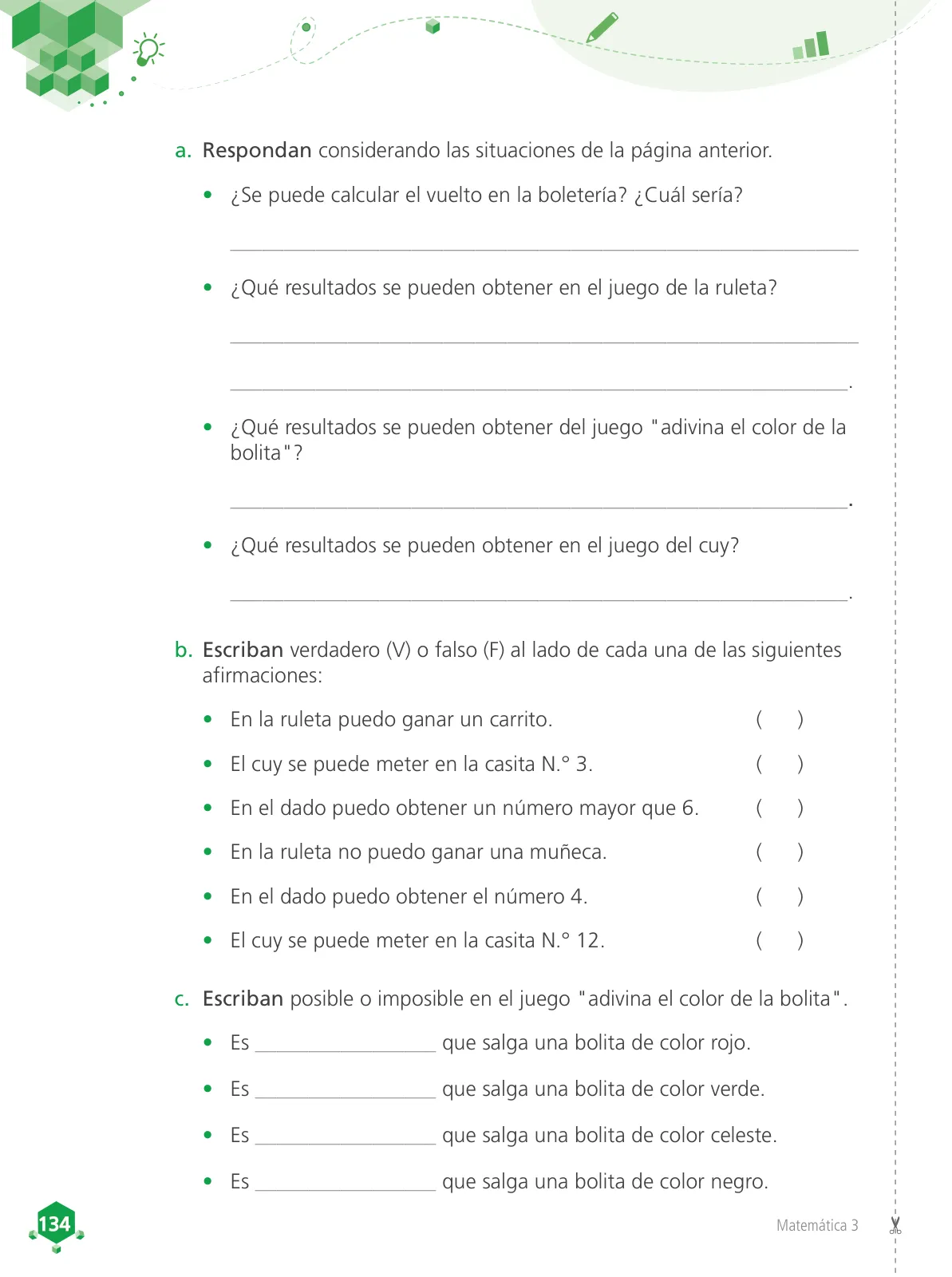 Miniatura página 136 de Matemática 3 : cuaderno de trabajo para tercer grado de Educación Primaria 2019 · 2019