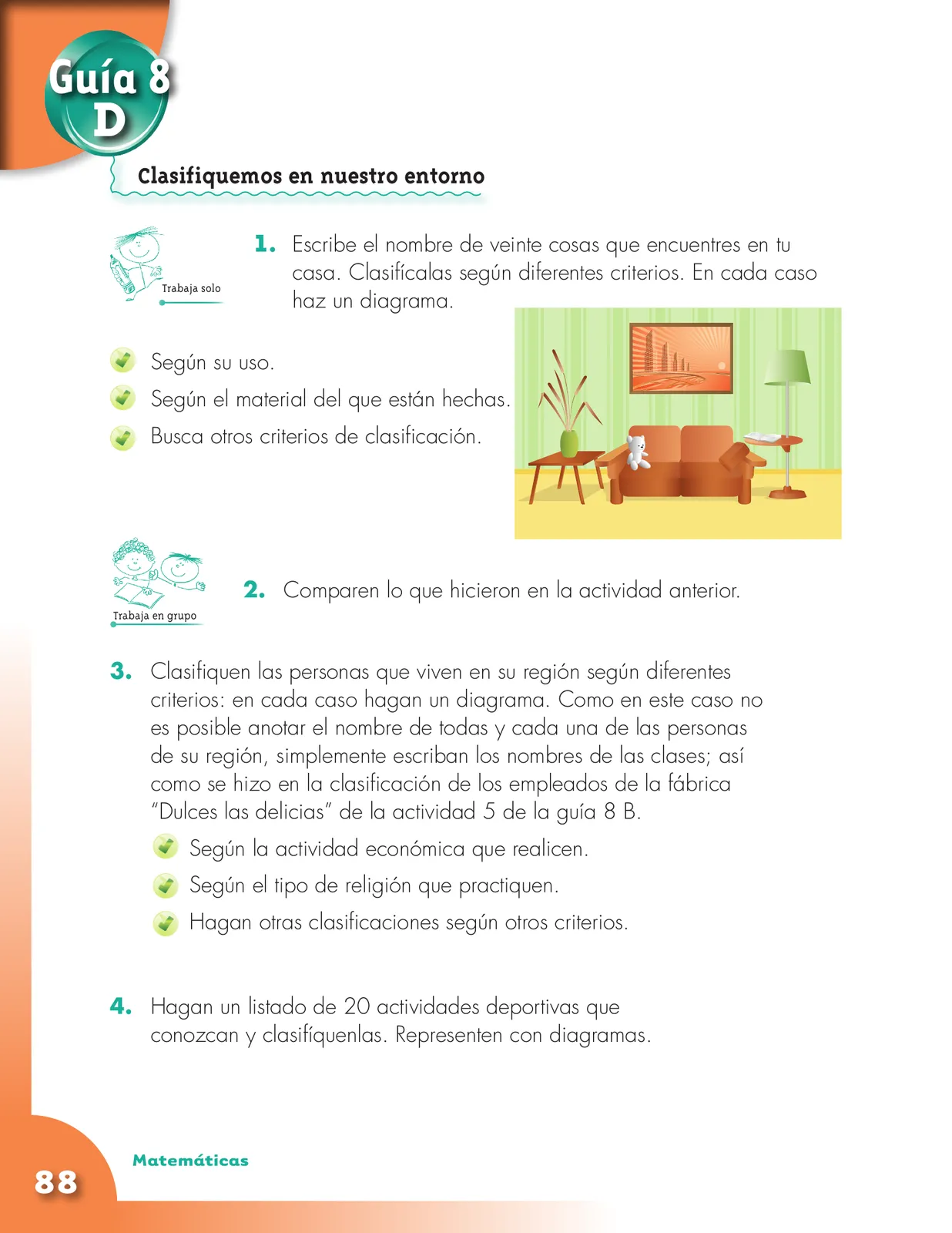 Página 88 de Matematica 3° · Cartilla 01