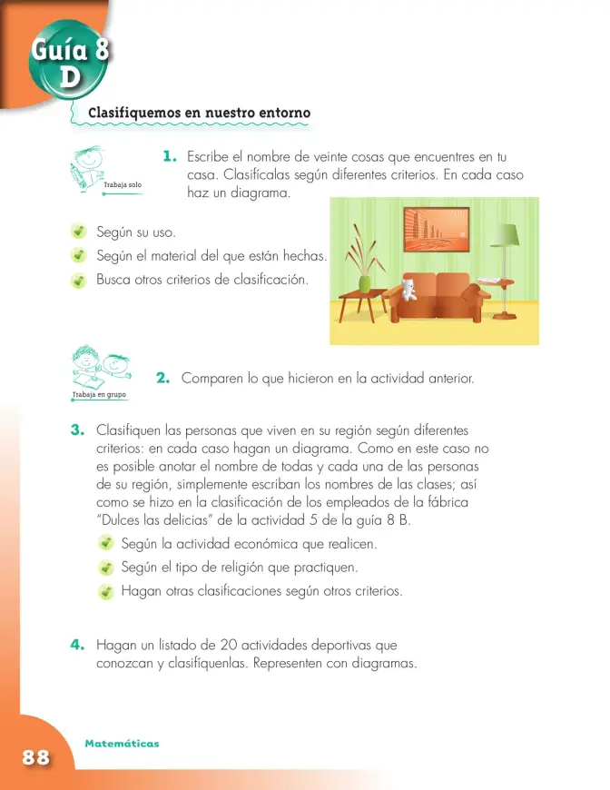 Página 88 de Matematica 3° · Cartilla 01