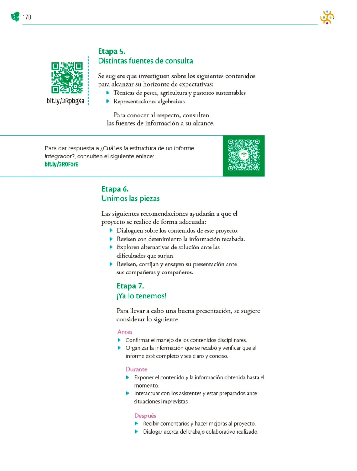Miniatura página 171 de Colección Ximhai. Nuestro libro de Proyectos. Tomo I.   Libro de Educación Telesecundaria Grado 1°  Ciclo Escolar 2025 - 2026