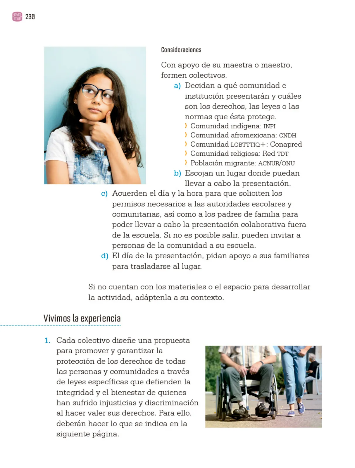 Página 233 de Proyectos Comunitarios.   Libro de Educación Primaria Grado 4°  Ciclo Escolar 2025 - 2026