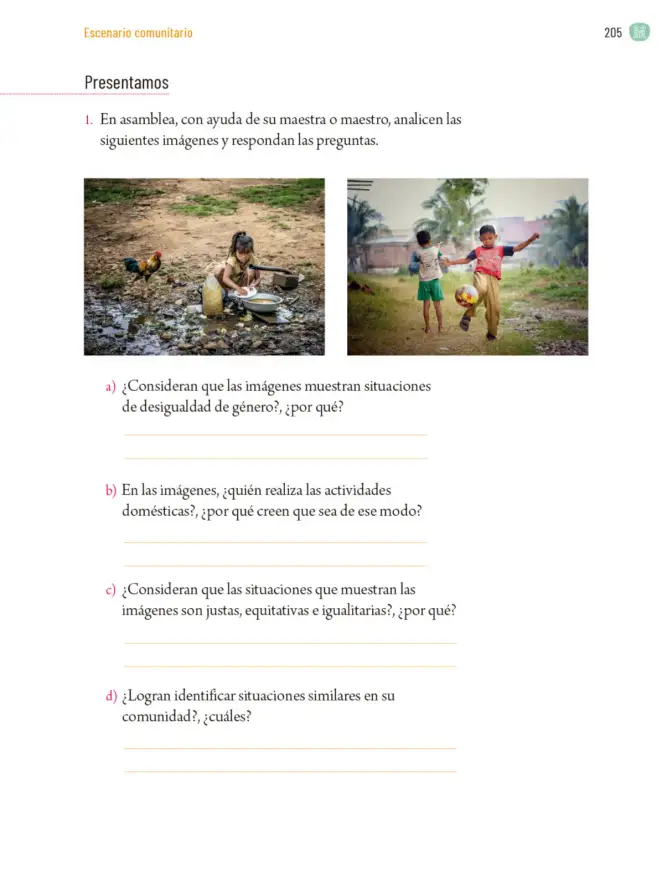 Página 208 de Proyectos Comunitarios. Libro de Educación Primaria Grado 5° Ciclo Escolar 2025 - 2026