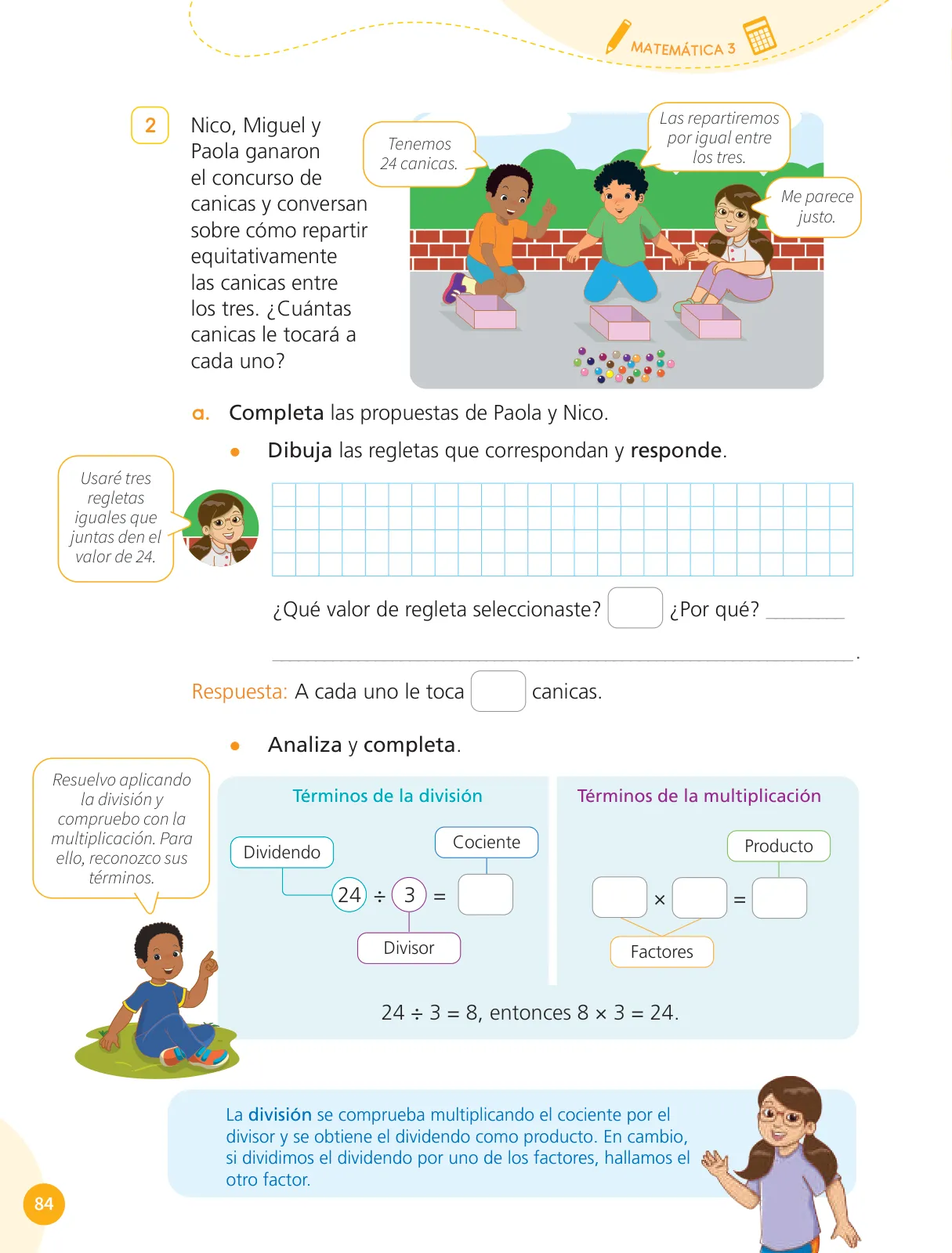 Página 86 de Cuadernillo de Matemática 3, tercer grado de Primaria · 2023