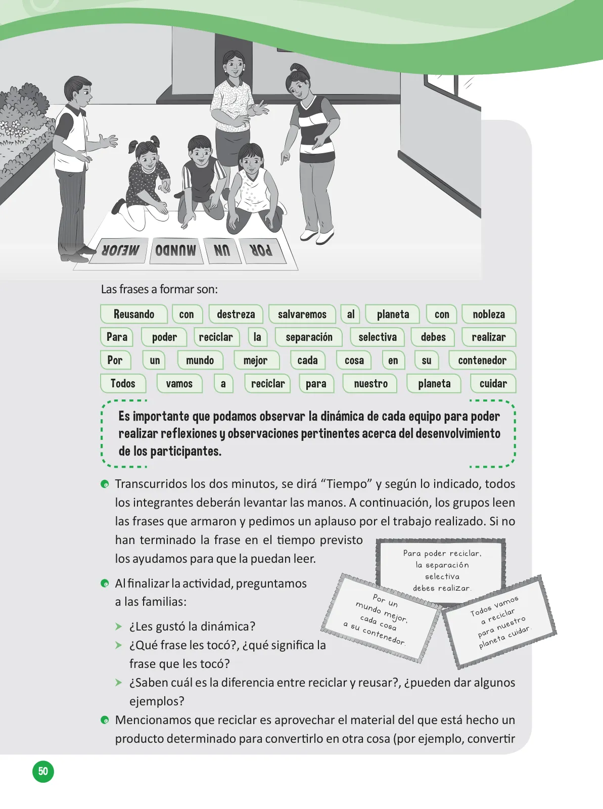 Miniatura página 52 de Guía para el trabajo docente con las familias del ciclo V de Primaria · 2016