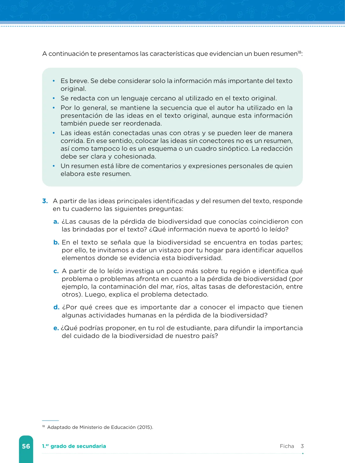 Página 58 de Fichas de aprendizaje de Comunicación 1 · 2024