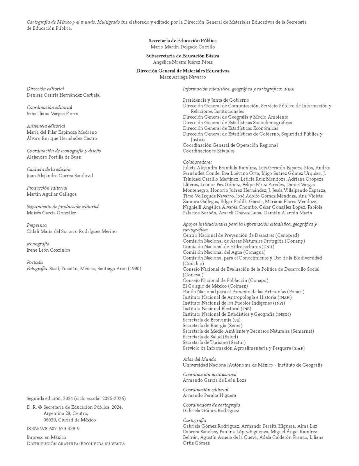 Miniatura página 3 de Cartografía de México y el mundo.   Libro de Educación Primaria Grado 4°  Ciclo Escolar 2025 - 2026