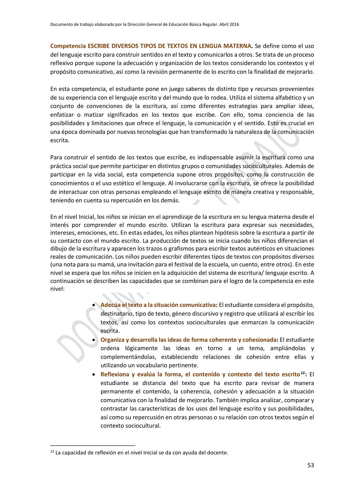 Miniatura página 53 de Programa curricular de Educación Inicial · 2016