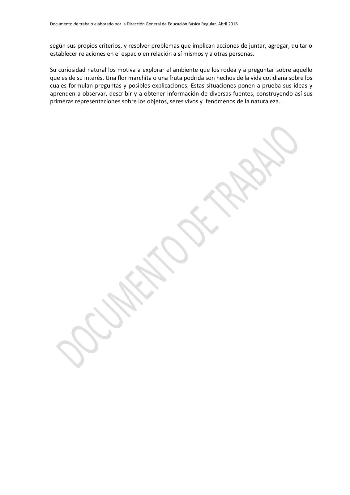 Miniatura página 6 de Programa curricular de Educación Inicial · 2016