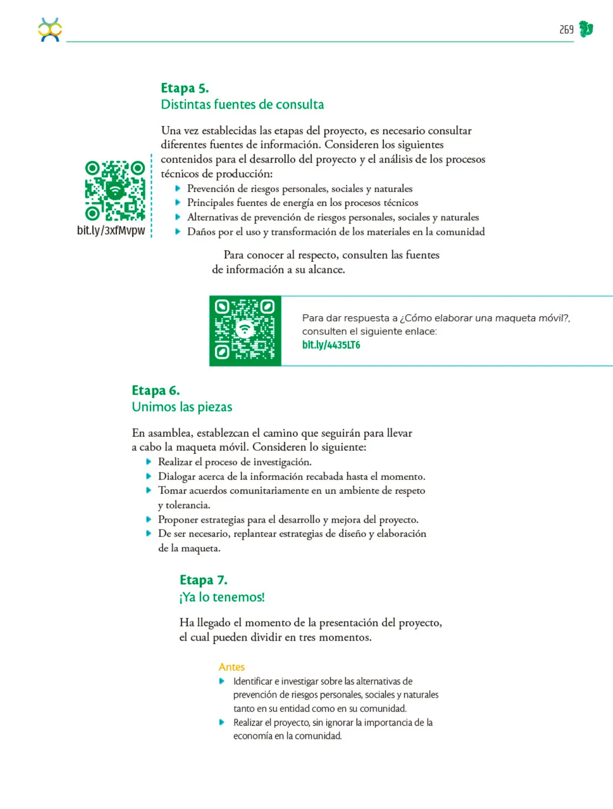 Miniatura página 270 de Colección Sk´asolil. Nuestro libro de Proyectos. Tomo I.    Libro de Educación Telesecundaria Grado 2°  Ciclo Escolar 2025 - 2026