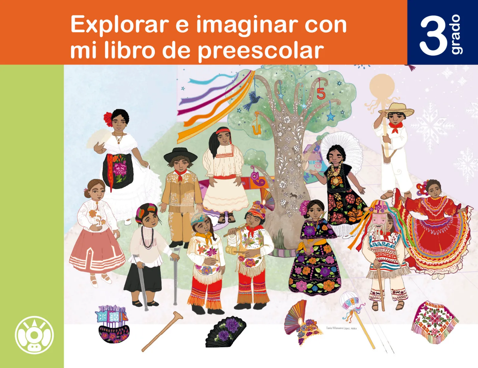 Página 2 de Explorar e imaginar con mi libro de Preescolar.   Libro de Educación Preescolar Grado 3°  Ciclo Escolar 2025 - 2026