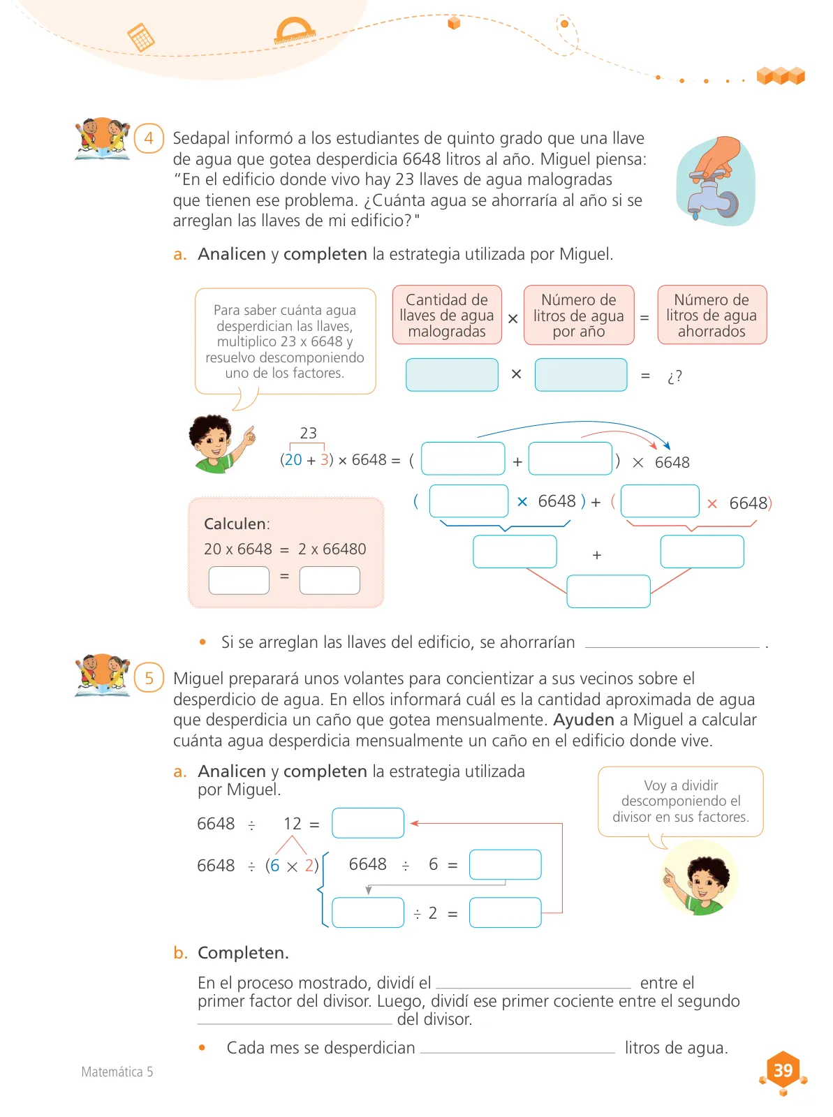 Miniatura página 40 de Matemática 5 : cuaderno de trabajo para quinto grado de Educación Primaria 2018 · 2018