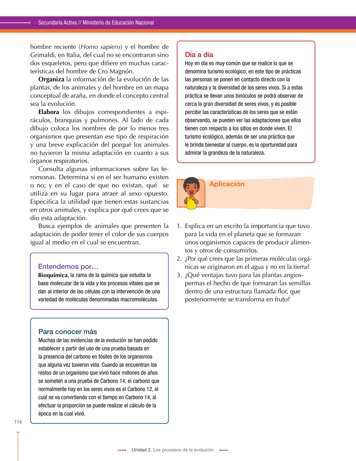 Página 114 de Ciencias Naturales 9° · Secundaria Activa