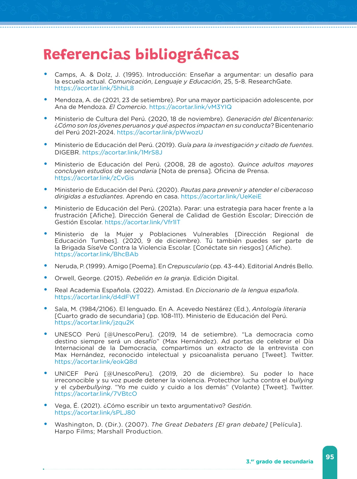 Página 97 de Fichas de aprendizaje de Comunicación 3 · 2024