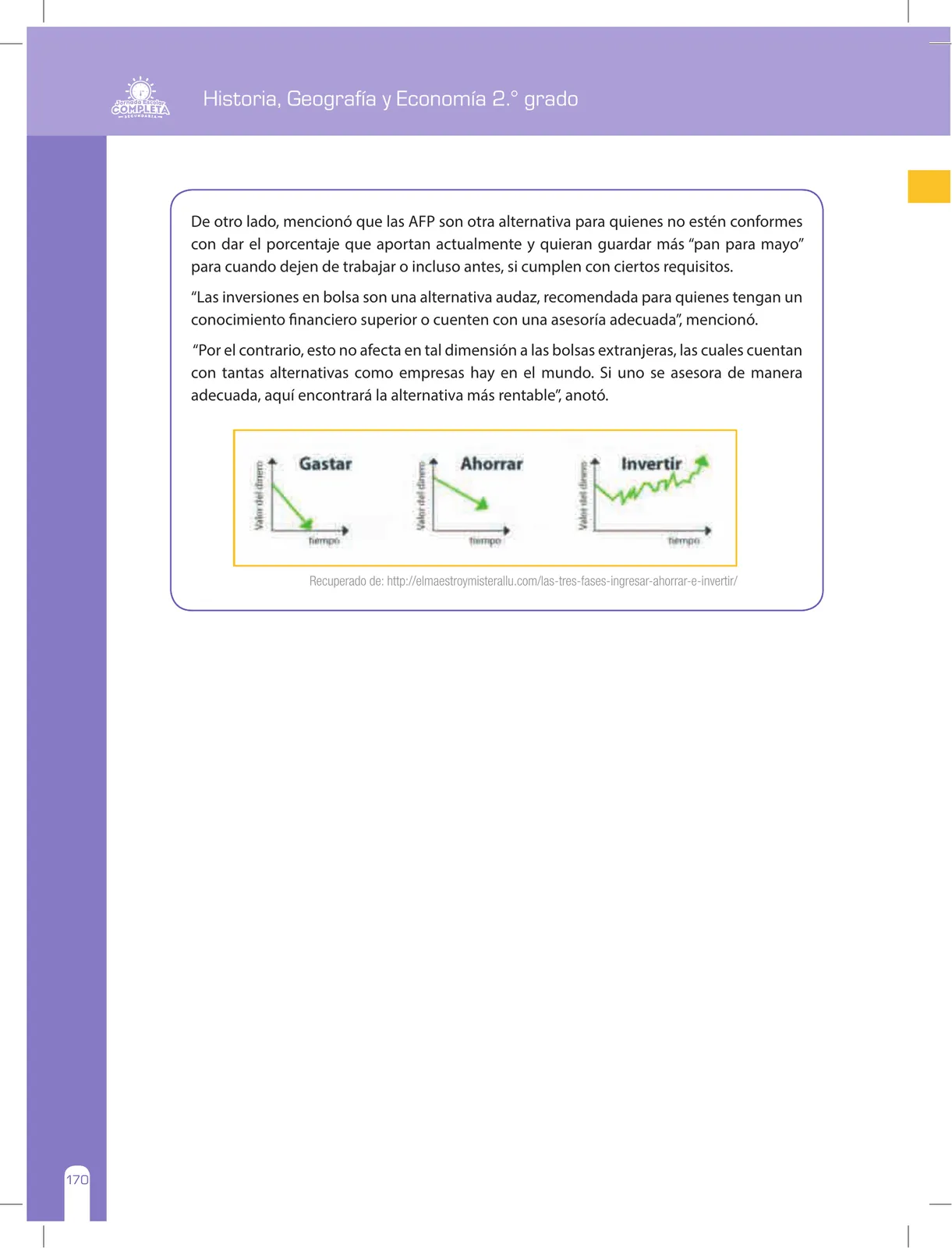 Página 170 de Historia, Geografía y Economía 2 : cuaderno de reforzamiento pedagógico - JEC · 2016