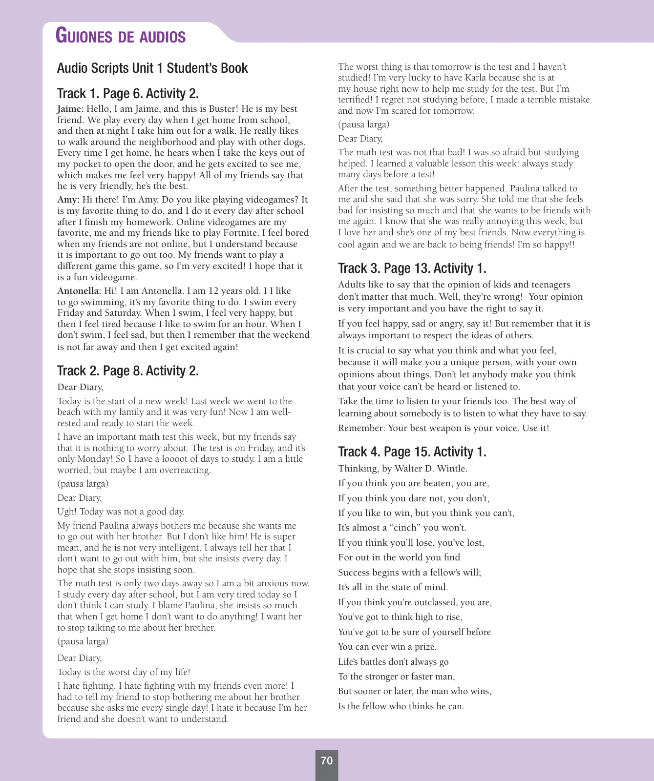 Página 71 de Inglés – Séptimo Básico | Student’s Book MINEDUC – Descargar PDF · 2024