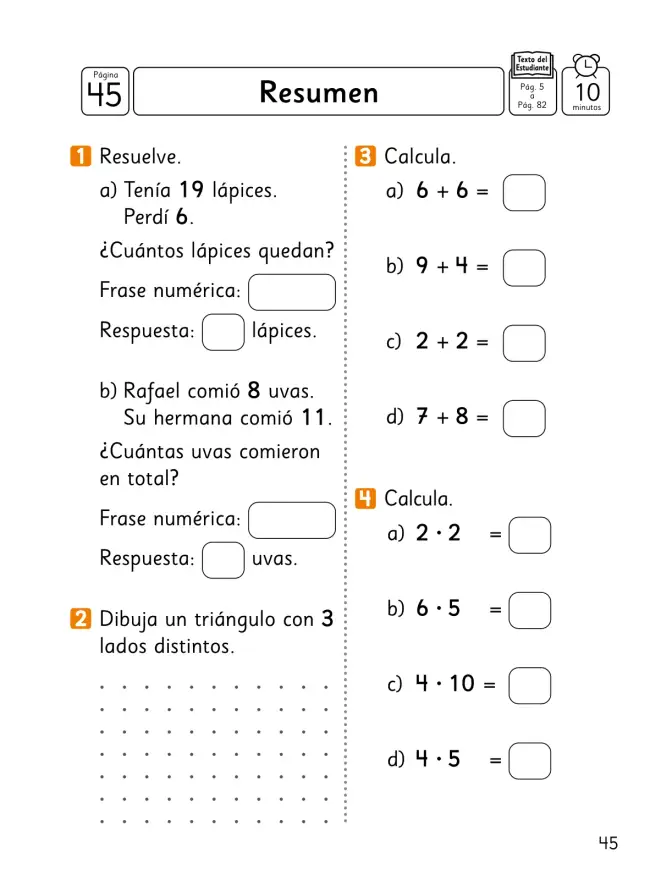 Página 46 de Sumo Primero – Segundo Básico | Texto del Estudiante MINEDUC – Descargar PDF · 2024