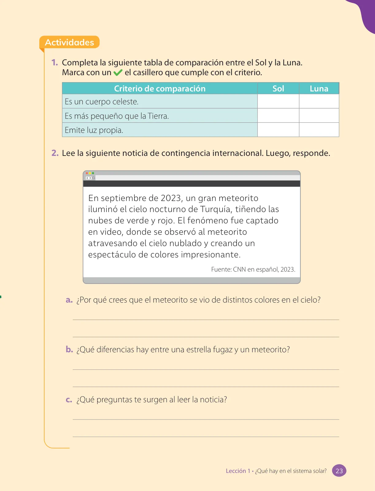 Página 25 de Ciencias Naturales – Tercero Básico | Texto del Estudiante MINEDUC – Descargar PDF · 2024