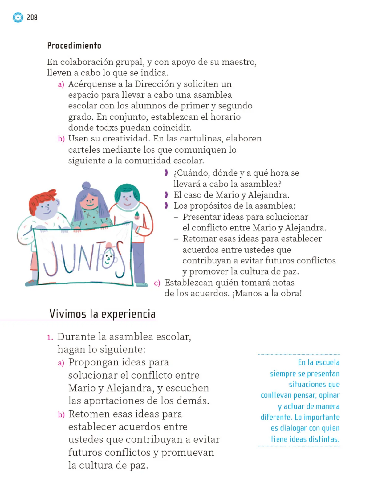 Miniatura página 209 de Proyectos Escolares.   Libro de Educación Primaria Grado 1°  Ciclo Escolar 2025 - 2026