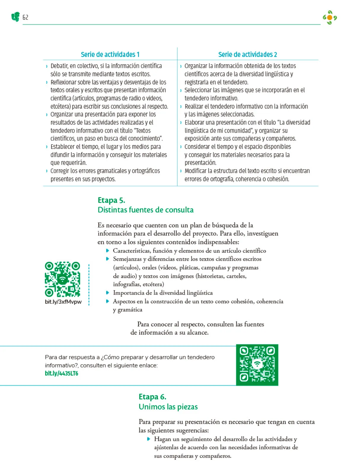 Miniatura página 63 de Colección Sk´asolil. Nuestro libro de Proyectos.  Tomo III.  Libro de Educación Telesecundaria Grado 2°  Ciclo Escolar 2025 - 2026