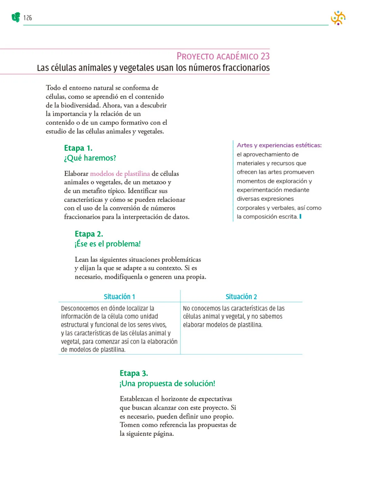 Miniatura página 127 de Colección Ximhai. Nuestro libro de Proyectos.  Tomo II.   Libro de Educación Telesecundaria Grado 1°  Ciclo Escolar 2025 - 2026