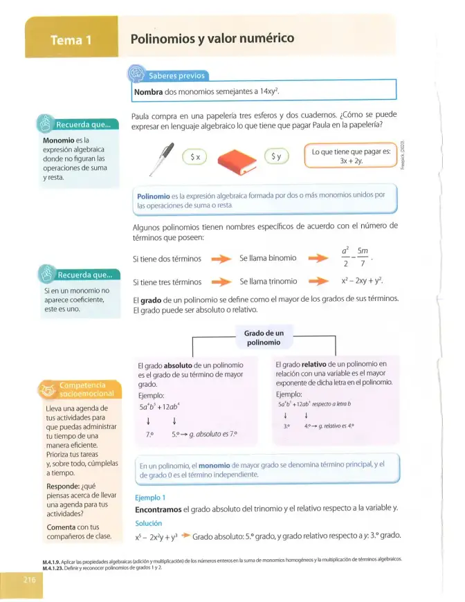 Página 216 de Matematica 8° · Egb 8 Matematica 2025 · 2025