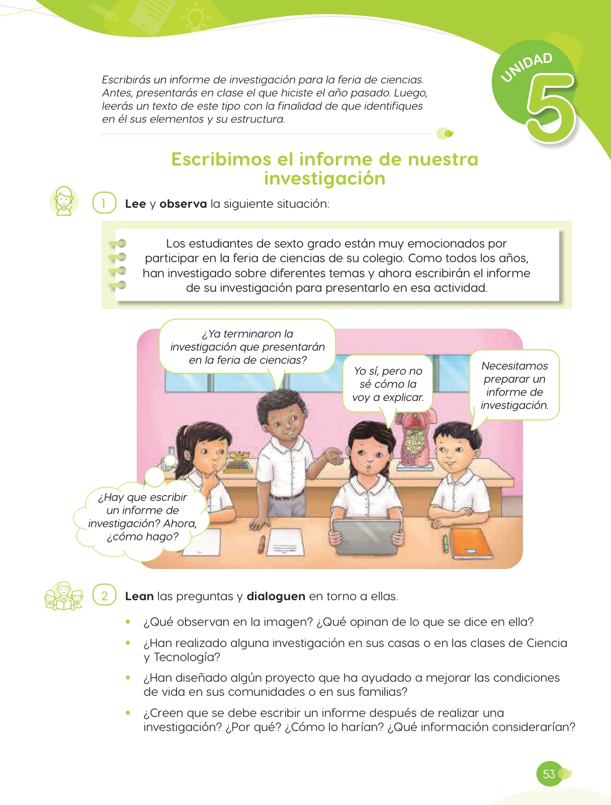 Miniatura página 55 de Cuadernillo de Comunicación 6. Sexto grado de Primaria · 2024