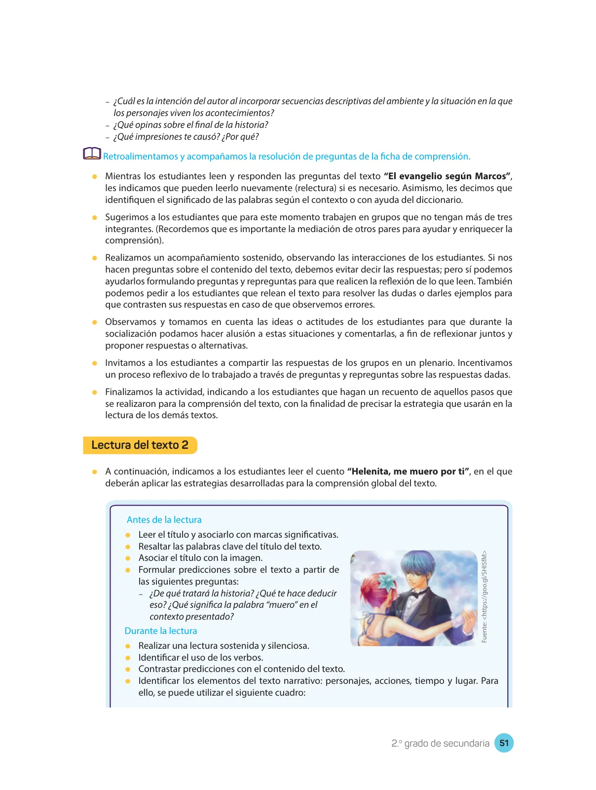 Miniatura página 53 de Comprensión lectora : manual para el docente de segundo grado de Secundaria 2018 · 2018