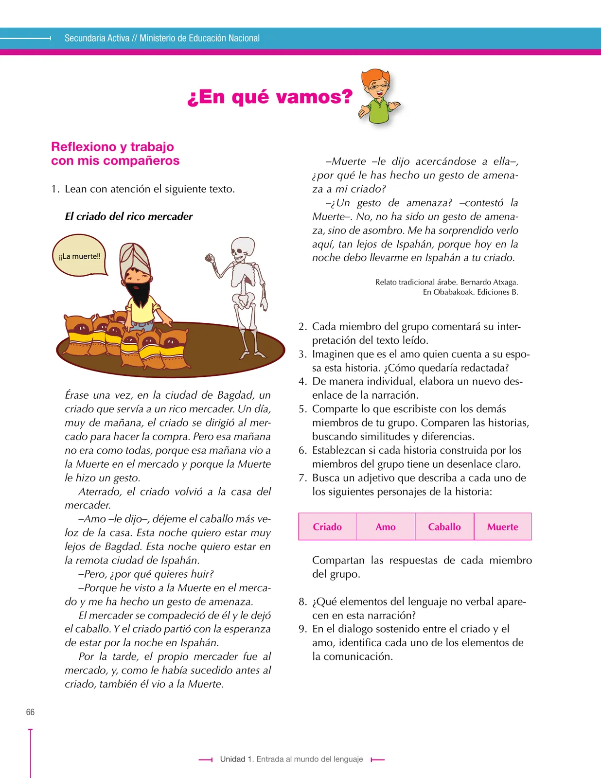 Miniatura página 66 de Lenguaje 6° · Secundaria Activa