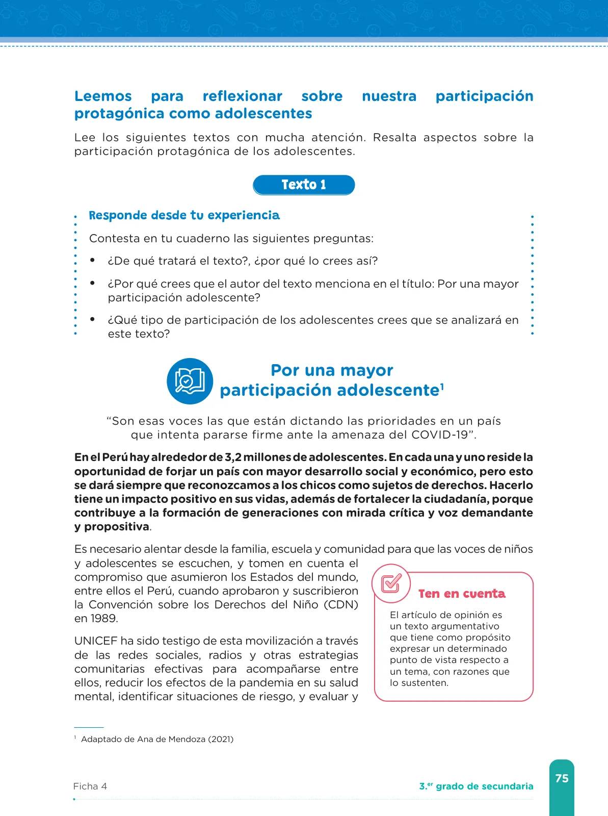 Página 77 de Fichas de aprendizaje de Comunicación 3 · 2024