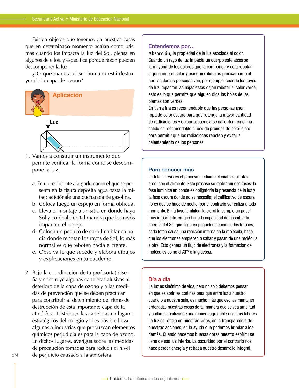 Página 274 de Ciencias Naturales 8° · Secundaria Activa