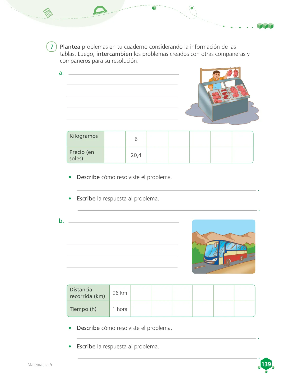 Miniatura página 140 de Matemática 5 : cuaderno de trabajo para quinto grado de Educación Primaria 2018 · 2018