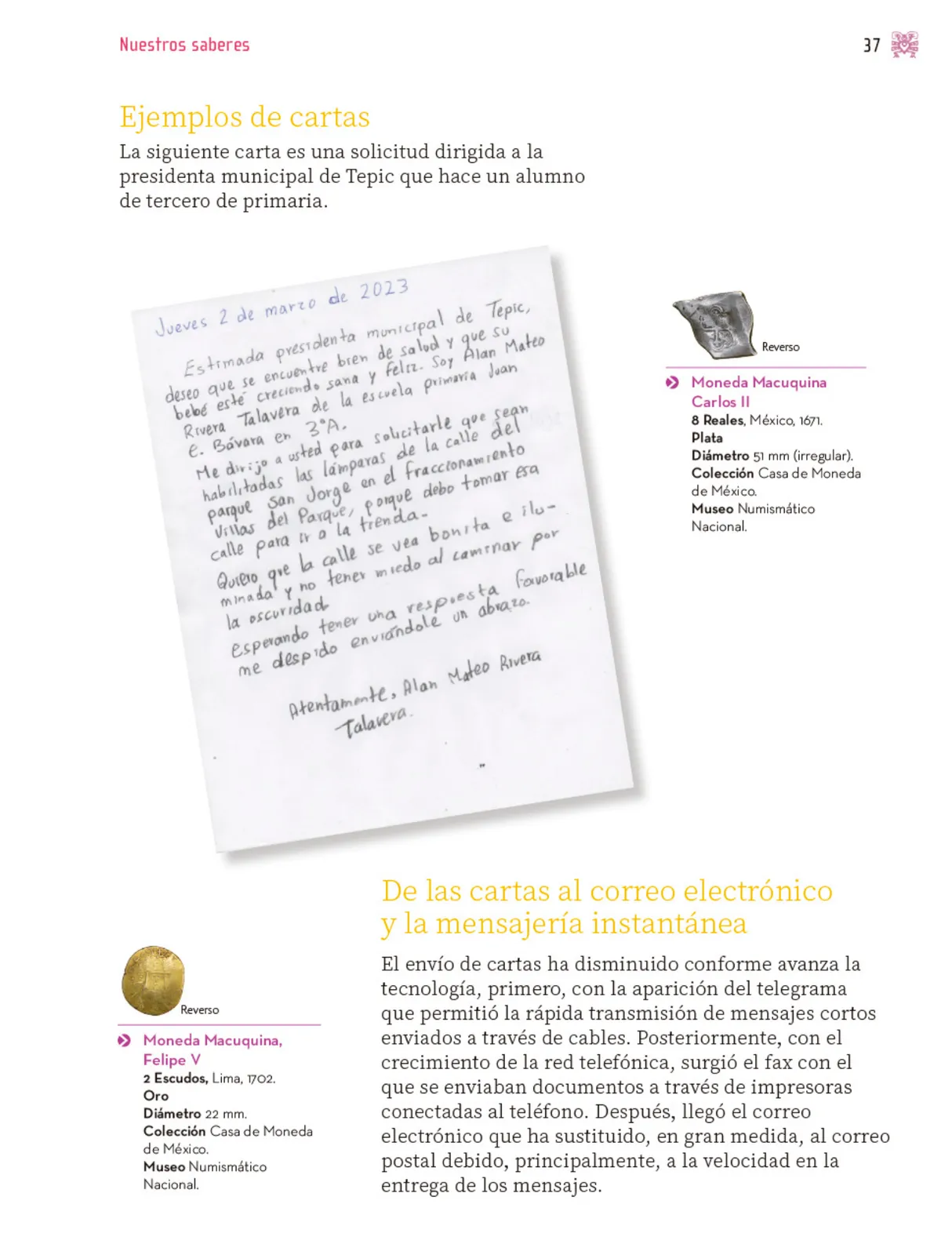 Miniatura página 38 de Nuestros saberes: Libro para alumnos, maestros y familia.   Libro de Educación Primaria Grado 3°  Ciclo Escolar 2025 - 2026
