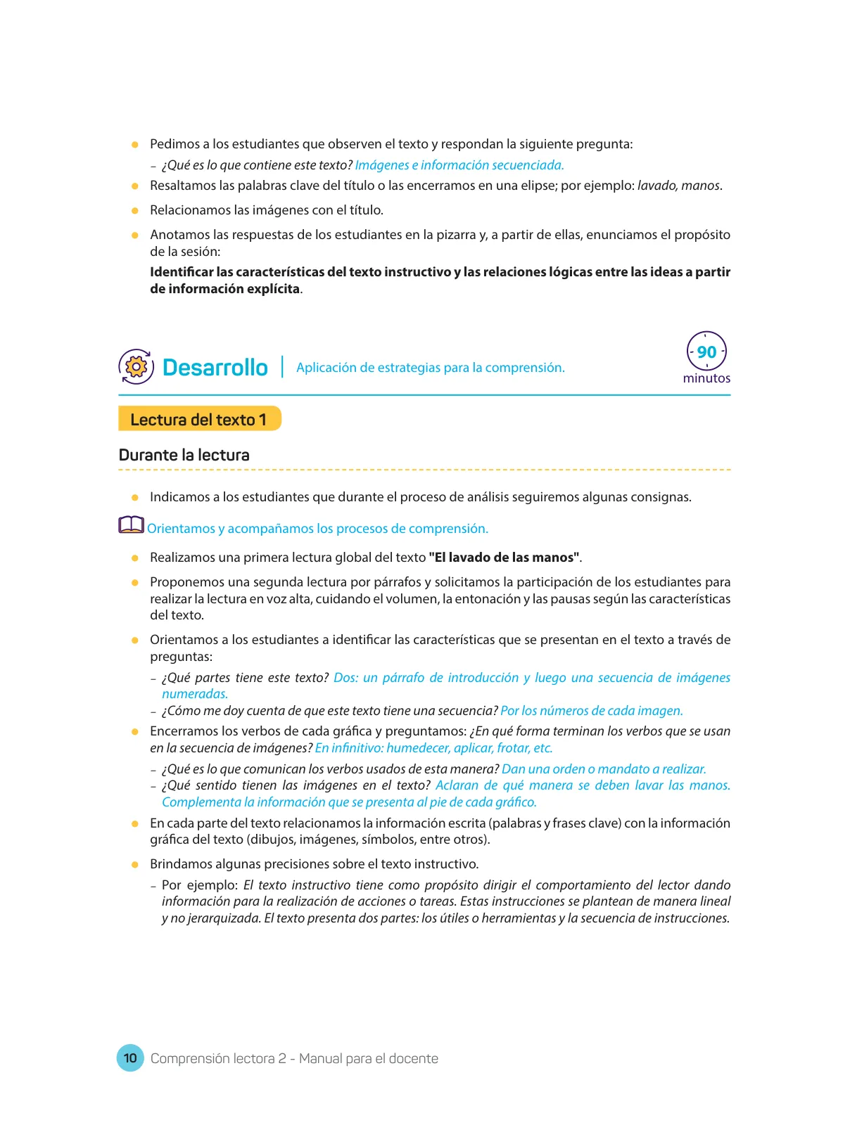 Miniatura página 12 de Comprensión lectora : manual para el docente de segundo grado de Secundaria 2018 · 2018