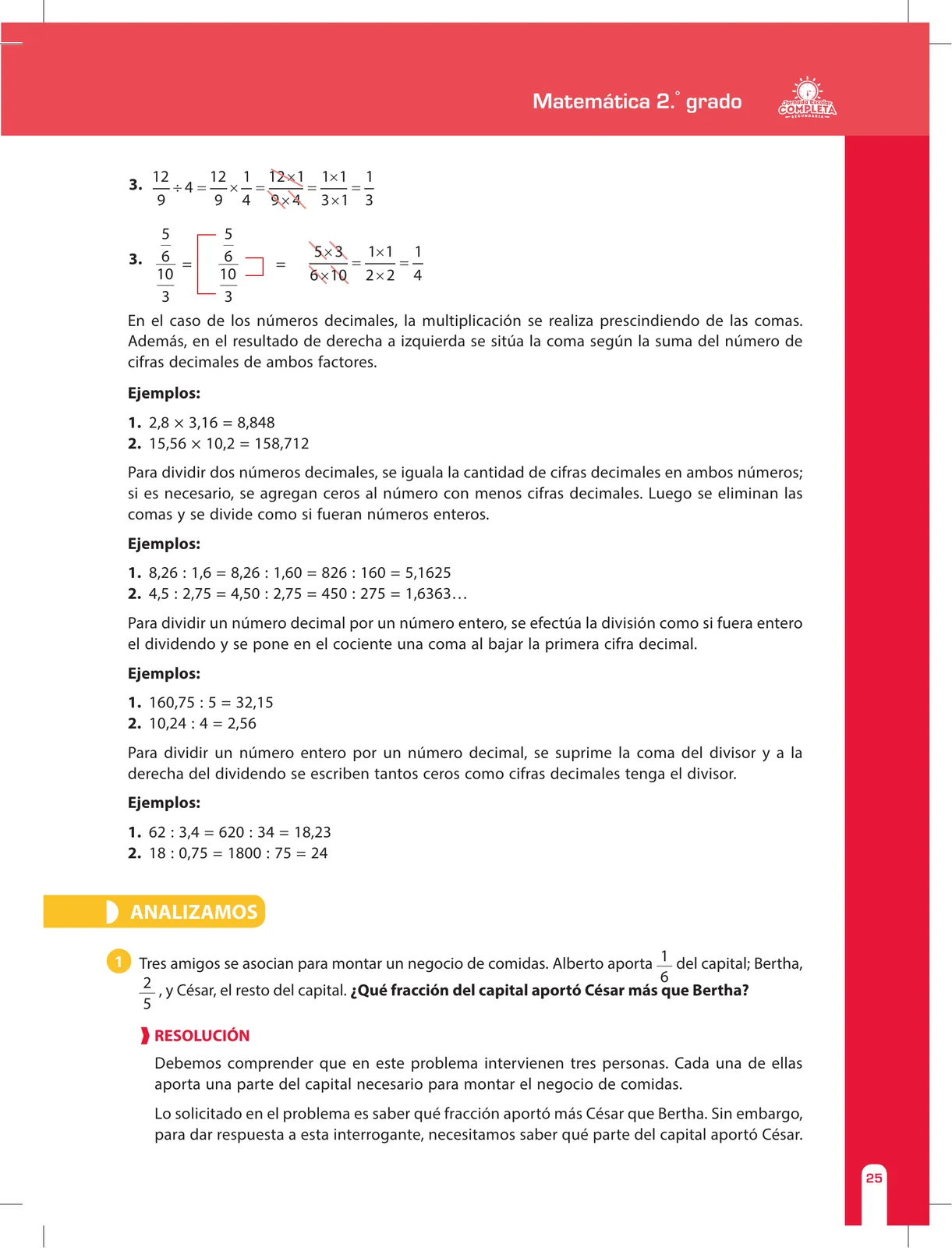 Página 25 de Matemática 2 : cuaderno de reforzamiento pedagógico - JEC · 2016