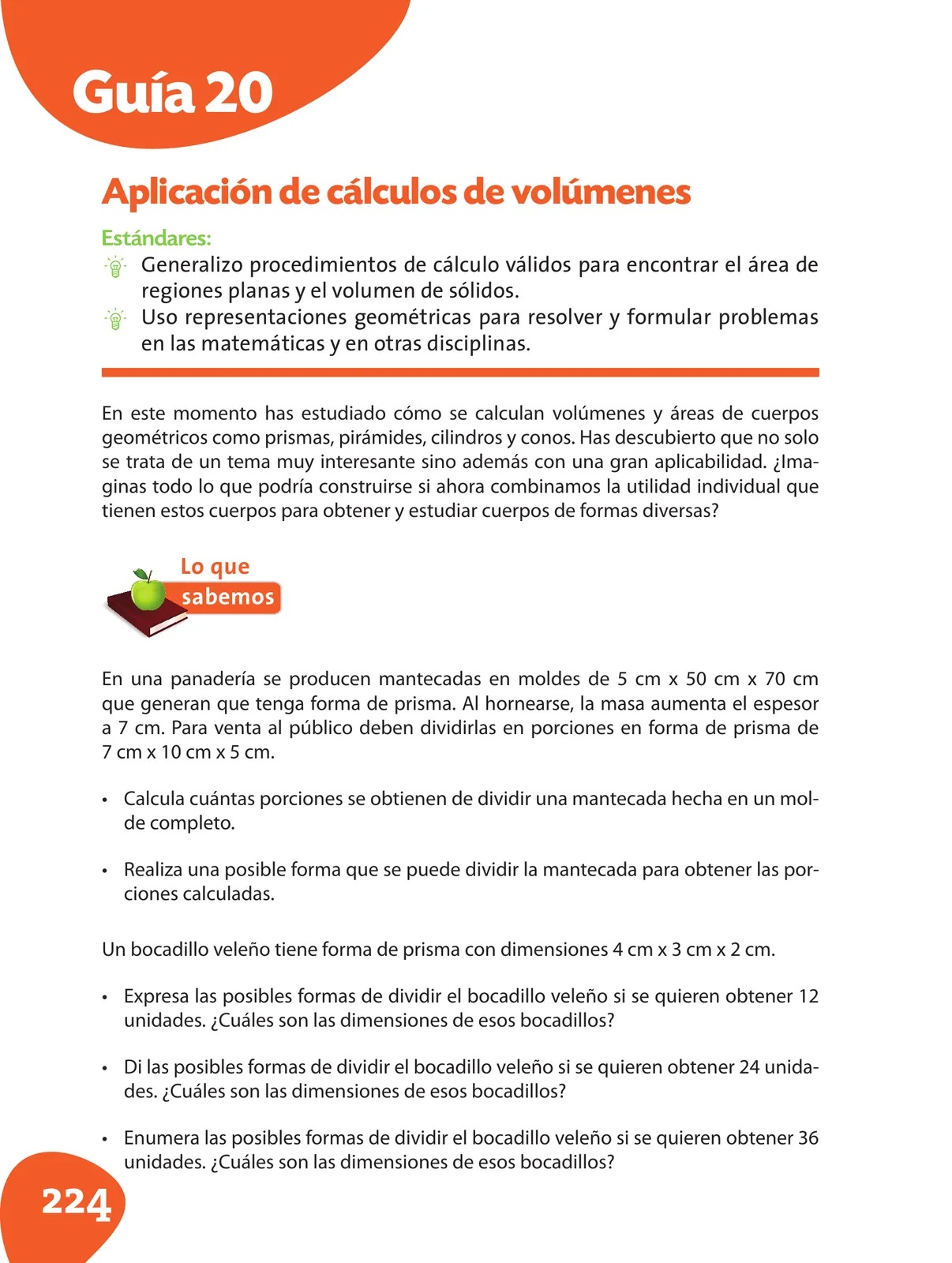 Página 225 de Matematica 8° · Postprimaria