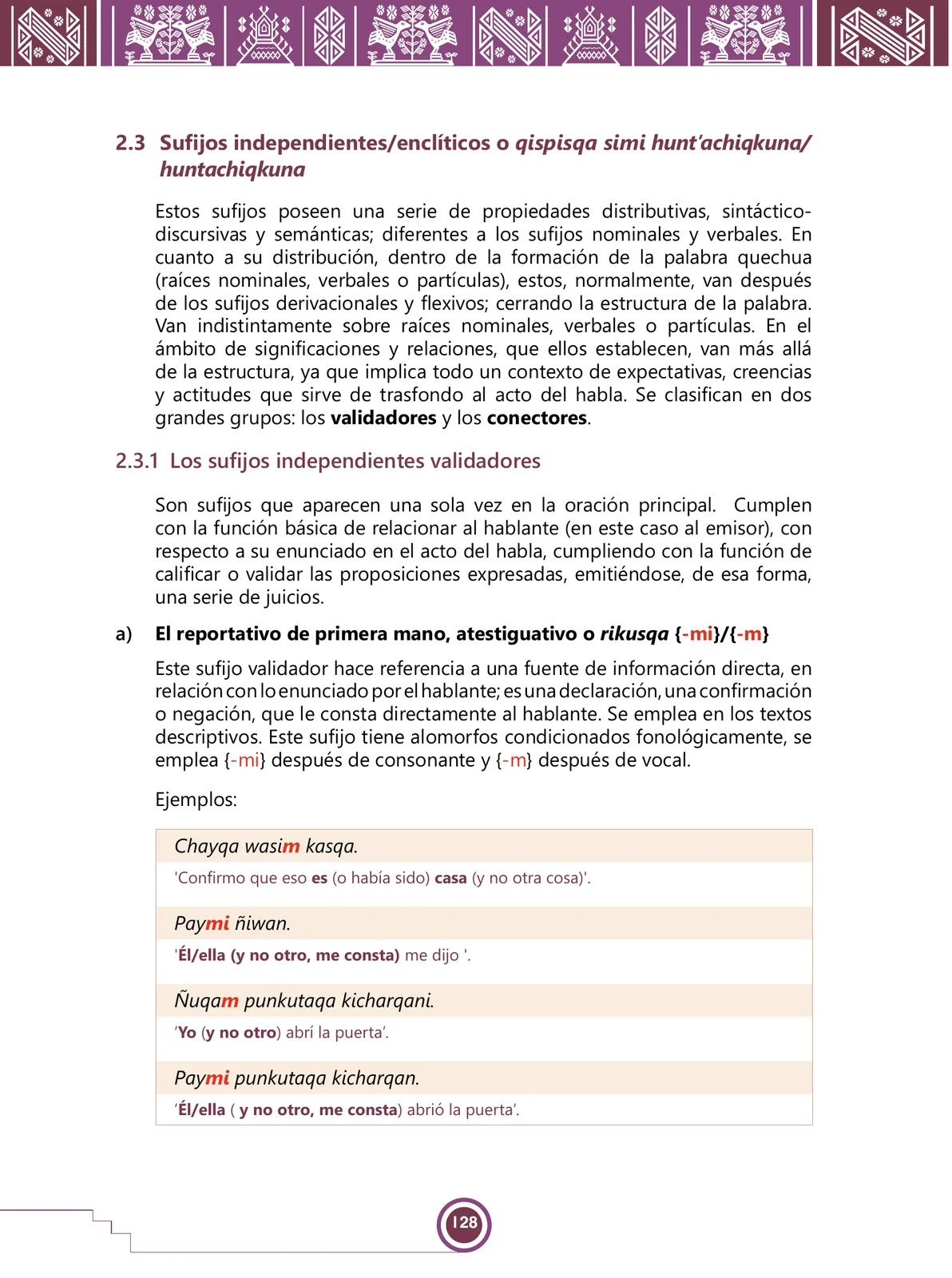 Miniatura página 130 de Urin Qichwa Qillqay Yachana Mayt'u = Manual de escritura quechua sureño · 2021