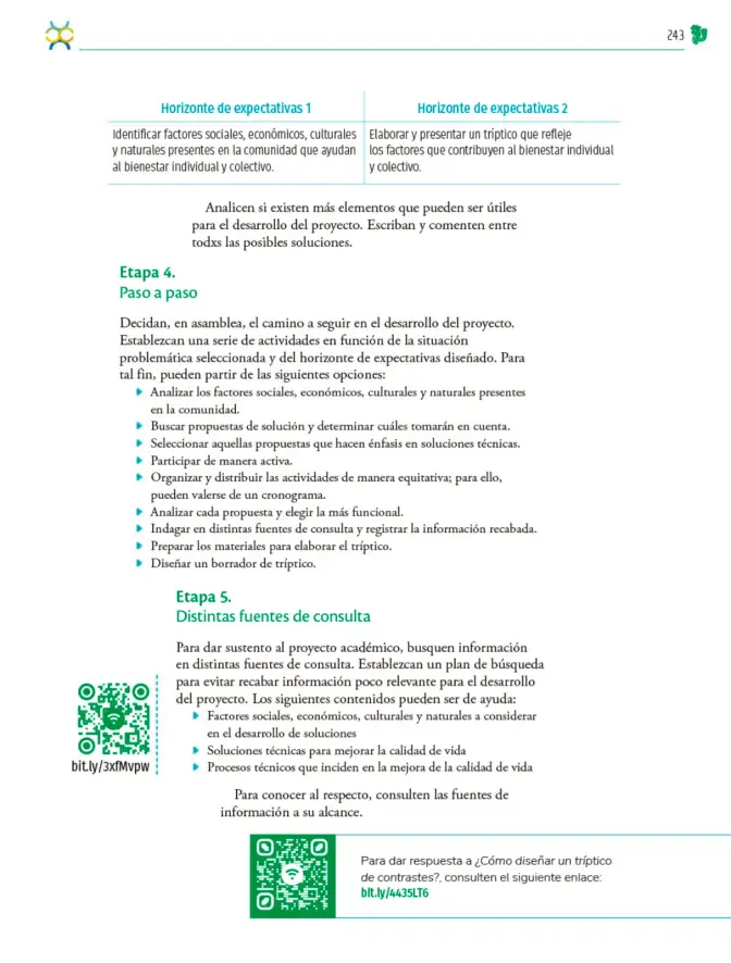 Página 244 de Colección Sk´asolil. Nuestro libro de Proyectos. Tomo II. Libro de Educación Telesecundaria Grado 2° Ciclo Escolar 2025 - 2026