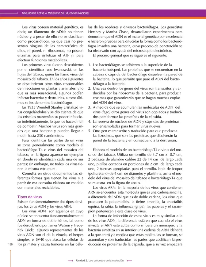 Página 130 de Ciencias Naturales 9° · Secundaria Activa