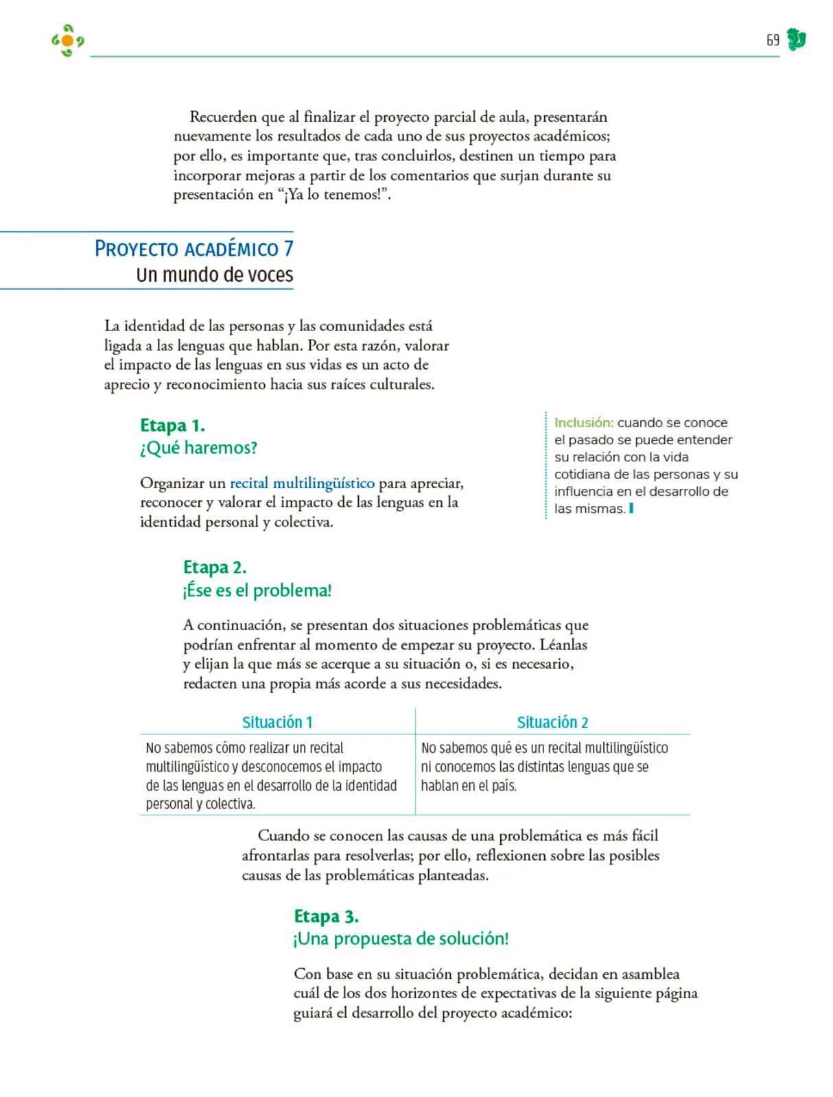 Miniatura página 70 de Colección Nanahuatzin. Nuestro libro de Proyectos. Tomo I.   Libro de Educación Telesecundaria Grado 3°  Ciclo Escolar 2025 - 2026