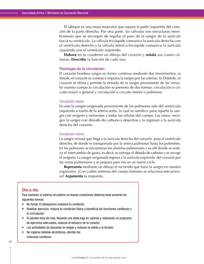 Página 94 de Ciencias Naturales 7° · Secundaria Activa