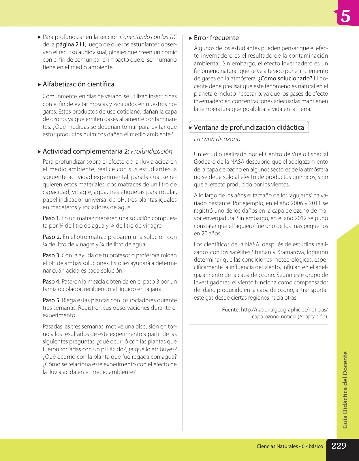 Página 116 de Libro de Ciencias Naturales – Quinto Básico | Texto del Estudiante MINEDUC – Descargar PDF · 2024
