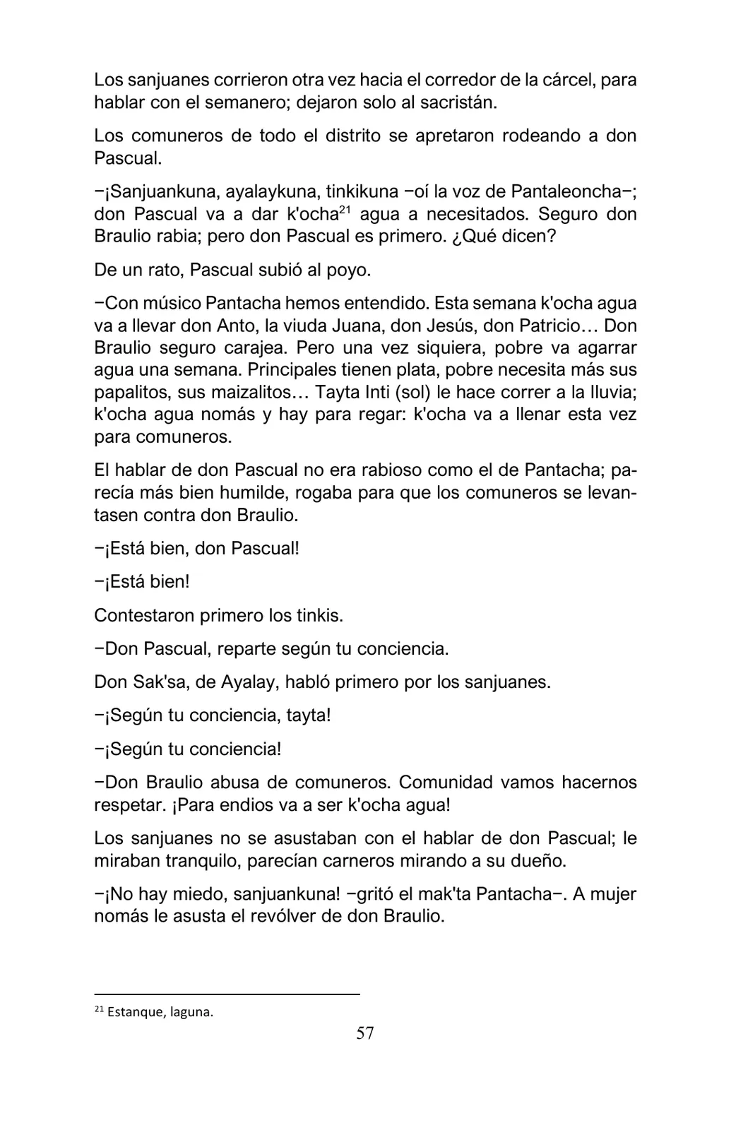 Miniatura página 57 de Arguedas, entre el fuego y el amor : textos seleccionados para estudiantes de Educación Básica · 2021
