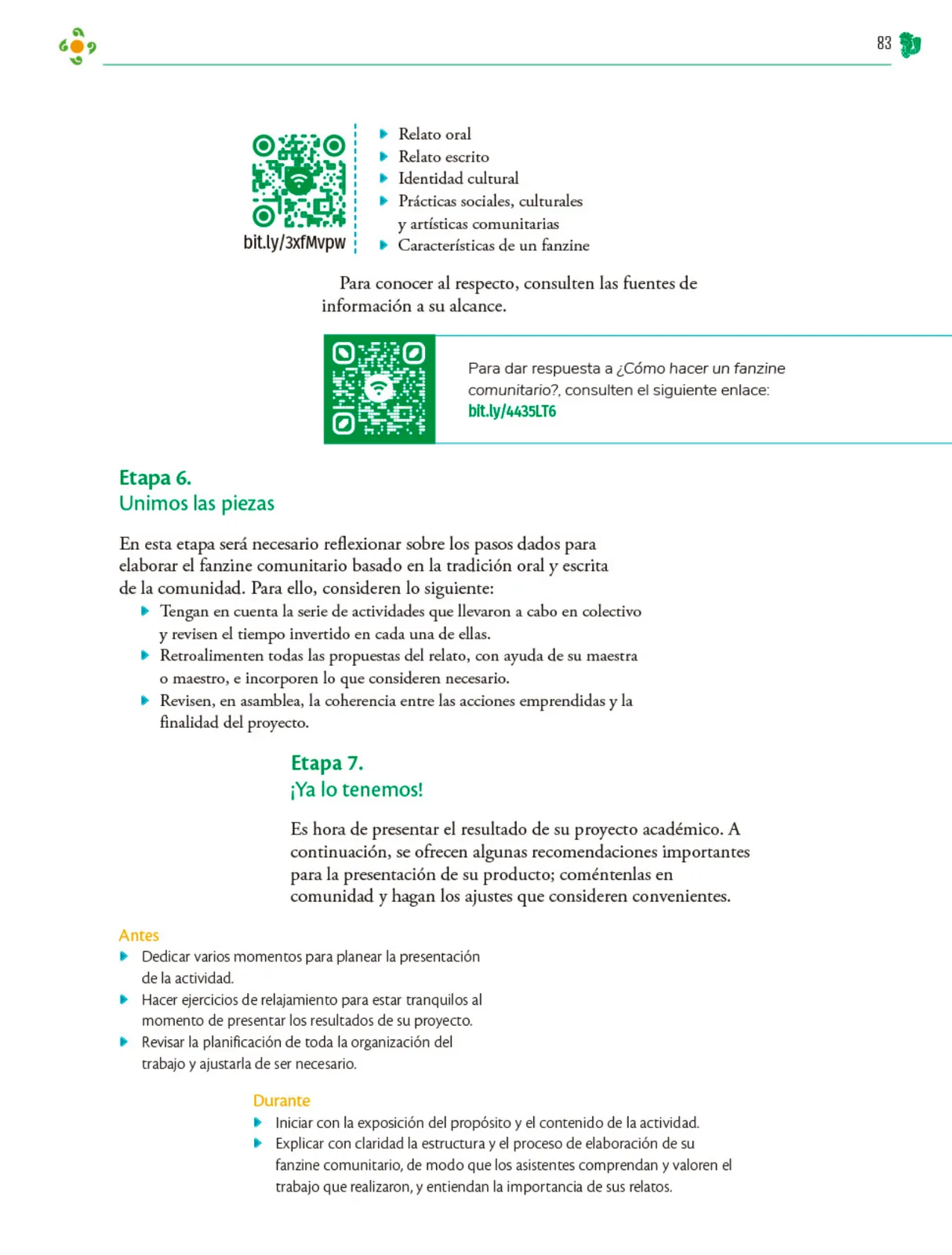 Página 84 de Colección Sk´asolil. Nuestro libro de Proyectos. Tomo II. Libro de Educación Telesecundaria Grado 2° Ciclo Escolar 2025 - 2026