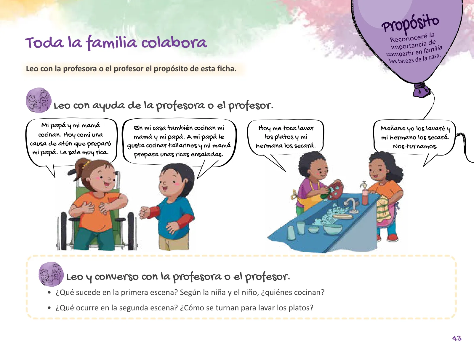 Página 45 de Cuadernillo de Tutoría 1 : primer grado de Educación Primaria · 2021