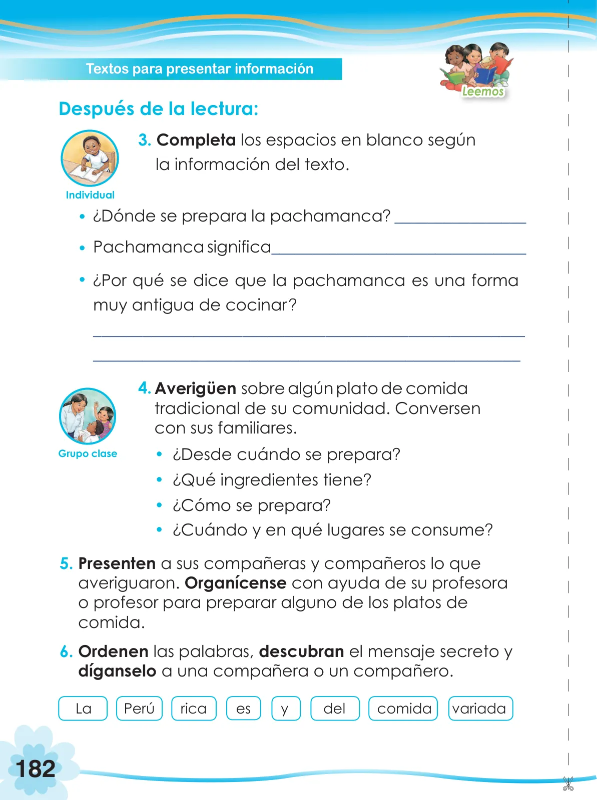 Miniatura página 184 de Comunicación 2 : cuaderno de trabajo para segundo grado de Educación Primaria 2019 · 2019