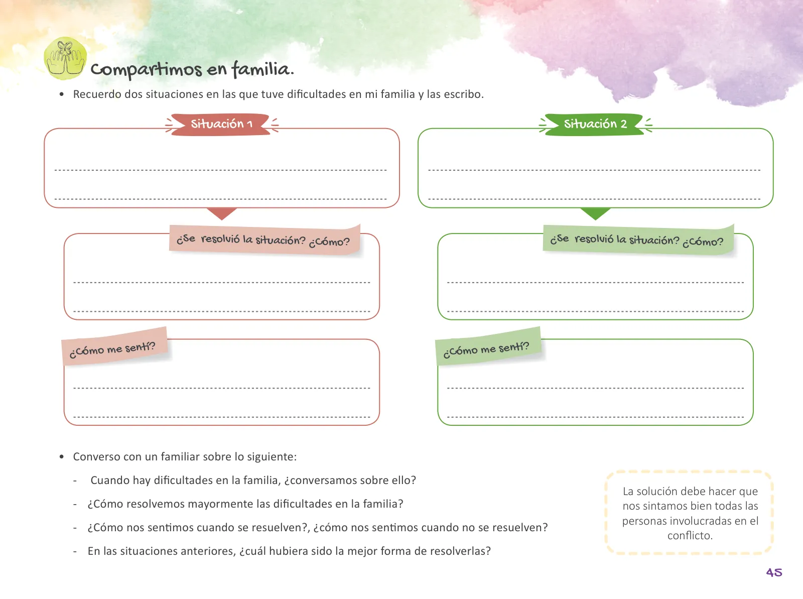Miniatura página 47 de Cuadernillo de Tutoría Tercer Grado Educación Primaria 2019 · 2019
