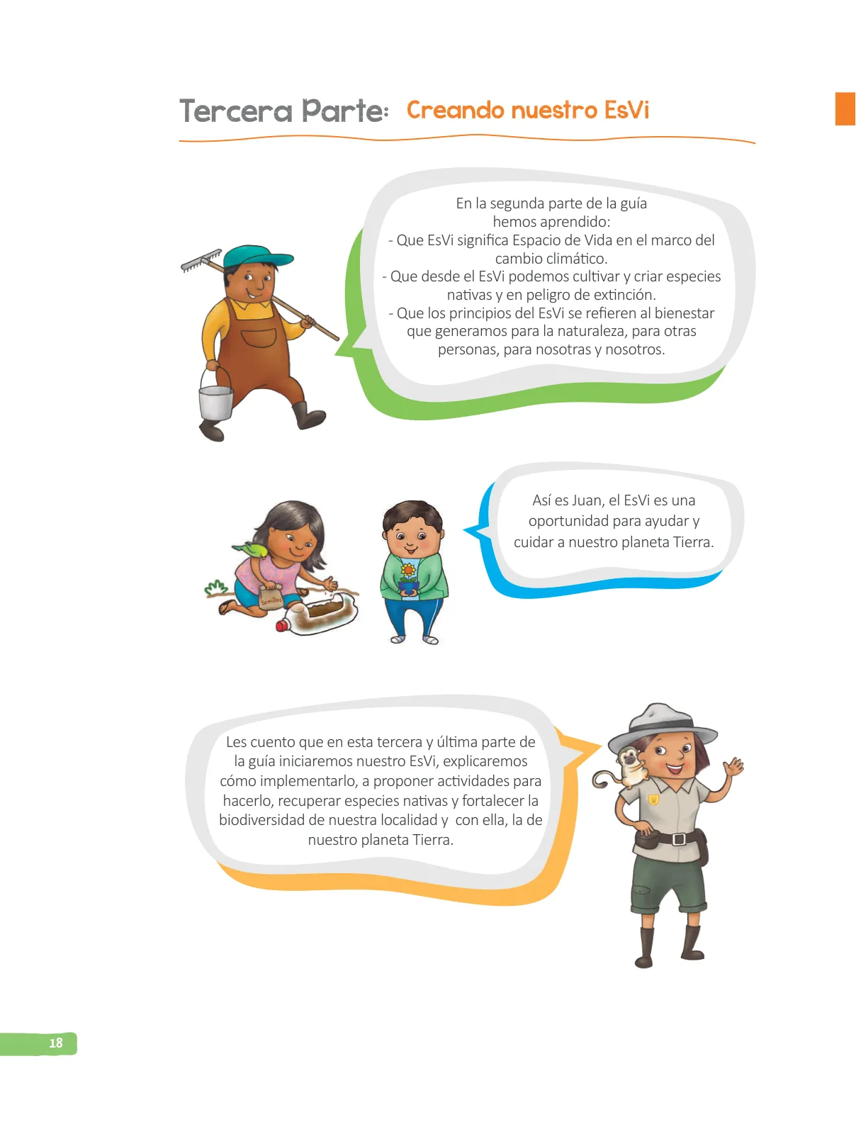 Página 20 de Guía de Educación Ambiental para el Desarrollo Sostenible : EsVi Espacio de Vida IV Ciclo. Estudiantes de 3o. y 4o. grado de Educación Primaria · 2017